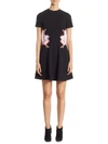 CARVEN Side-Applique Jersey Fit-And-Flare Cotton Dress