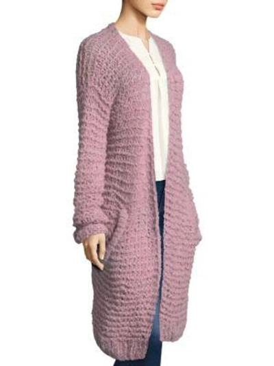 Shop Apiece Apart Nepenthe Long Cardigan In Lavender