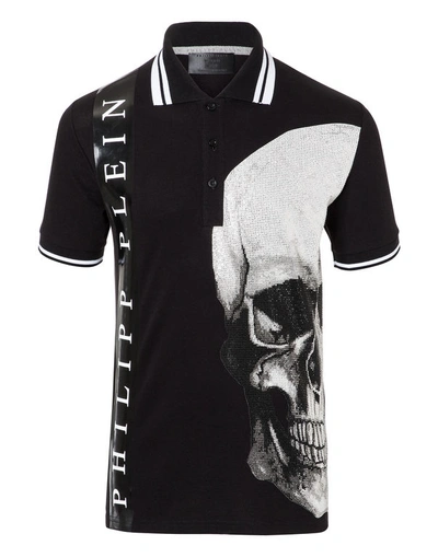 Philipp Plein Polo Shirt Ss "zaru" In Black