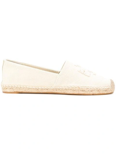 Shop Tory Burch Embroidered Logo Espadrilles