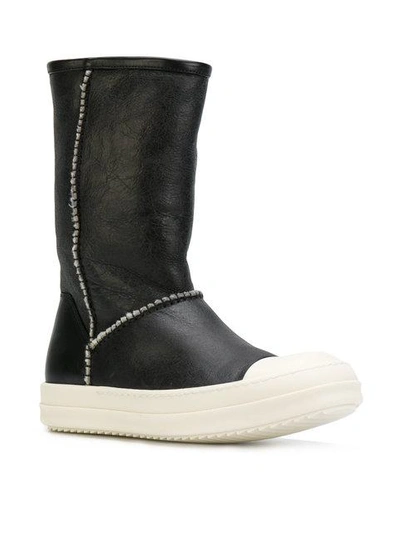 Shop Rick Owens Slip-on Boots - Black