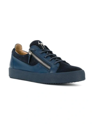Shop Giuseppe Zanotti Design Frankie Low-top Sneakers - Blue