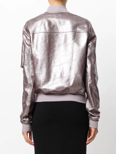 Shop Rick Owens Classic Bomber Jacket