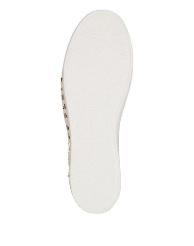 Shop Philipp Plein Slip On "el Paso" In White/light Gold