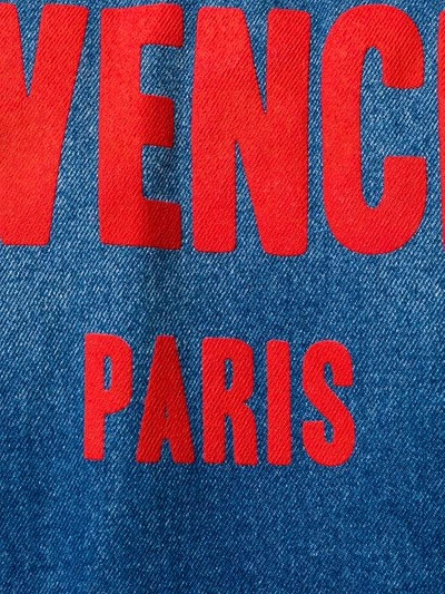 Shop Givenchy Logo Print Denim Jacket