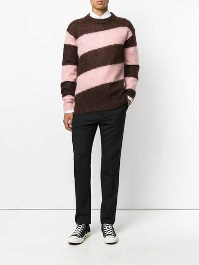 Shop Marni Diagonal Striped Sweater