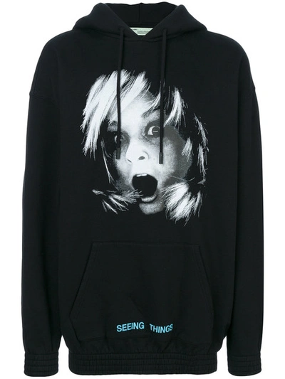 Off-white Black Screaming Girl Crewneck In Grey