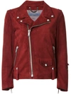 Golden Goose Chiodo Suede Biker Jacket In Pink