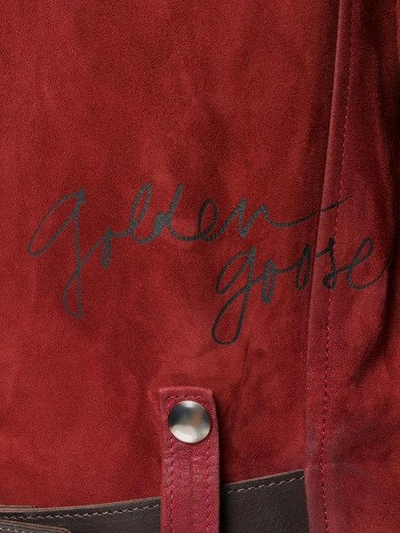 Golden Goose Chiodo Suede Biker Jacket In Pink