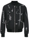 ALEXANDER MCQUEEN embroidered bomber jacket,DRYCLEANONLY