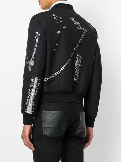 Shop Alexander Mcqueen Embroidered Bomber Jacket