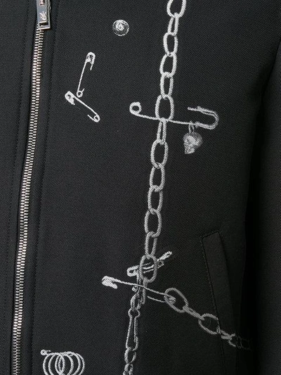 Shop Alexander Mcqueen Embroidered Bomber Jacket