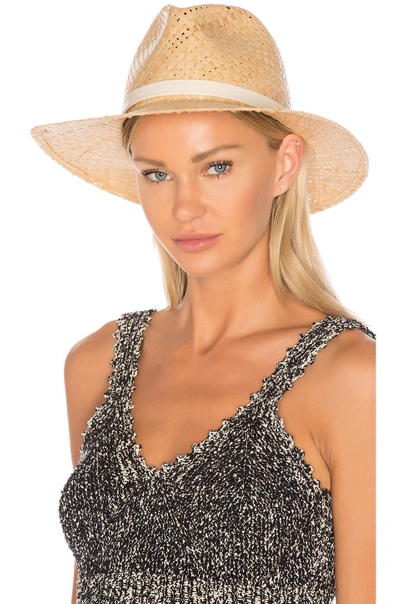 Shop Rag & Bone Raffia Wide Brim Hat In Tan