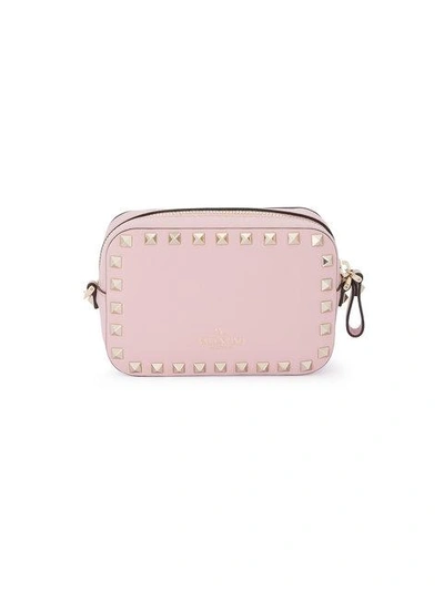 Shop Valentino Mini Pink Leather Rockstud Bag
