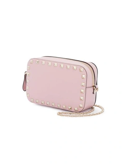 Shop Valentino Mini Pink Leather Rockstud Bag