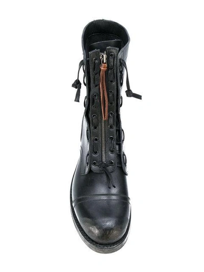 Shop Maison Margiela Classic Lace Up Boots - Black