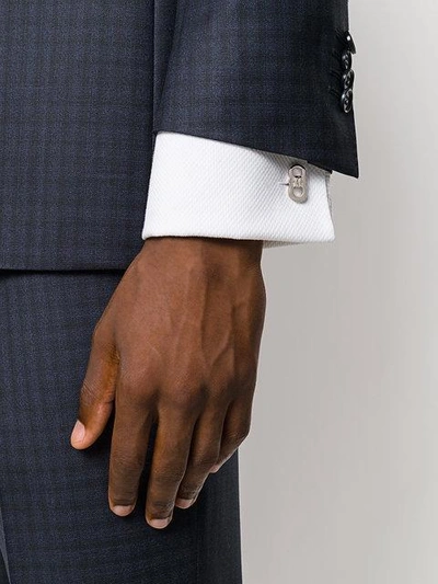 Shop Ferragamo Salvatore  Gancini Cufflinks - Metallic