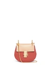 CHLOÉ 'Drew' mini colourblock leather shoulder bag