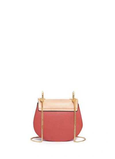 Shop Chloé 'drew' Mini Colourblock Leather Shoulder Bag