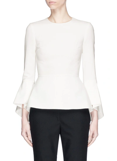 Shop Alice And Olivia 'ruby' Trumpet Sleeve Cady Crepe Top