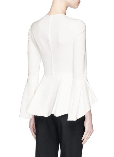 Shop Alice And Olivia 'ruby' Trumpet Sleeve Cady Crepe Top