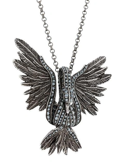 Shop Lanvin Bird Necklace In Metallic