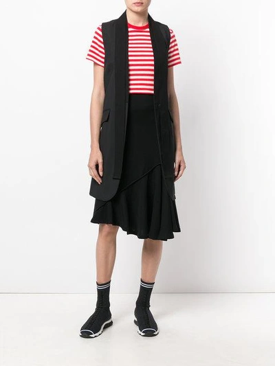 Shop Jw Anderson Asymmetric Skirt In Black