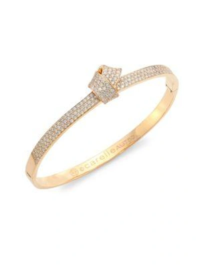 Shop Carelle Knot Diamond & 18k Rose Gold Bangle