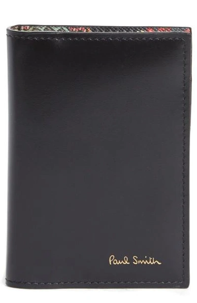 Shop Paul Smith Horniman Print Leather Wallet In Black