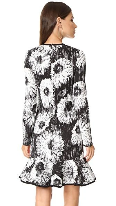 Shop Victoria Victoria Beckham Flounce Hem Dress In White/black