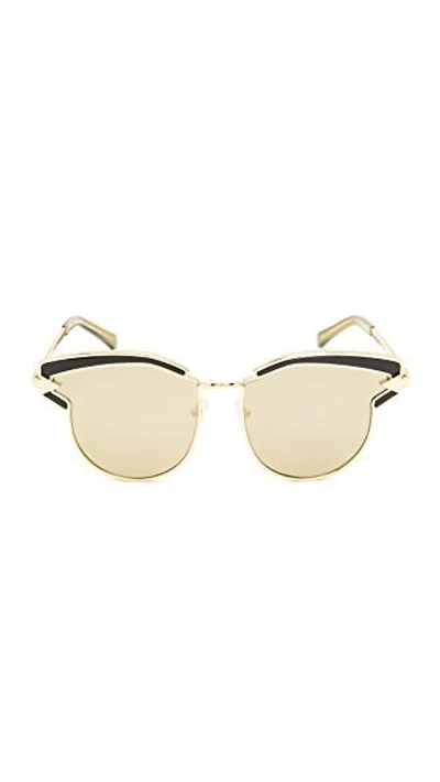 Shop Karen Walker Superstars Felipe Sunglasses In Gold/gold Mirror