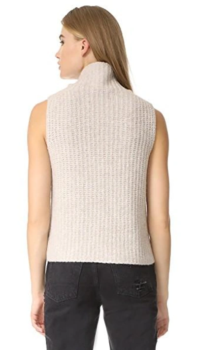 Shop Vince Sleeveless Turtleneck In Hazel