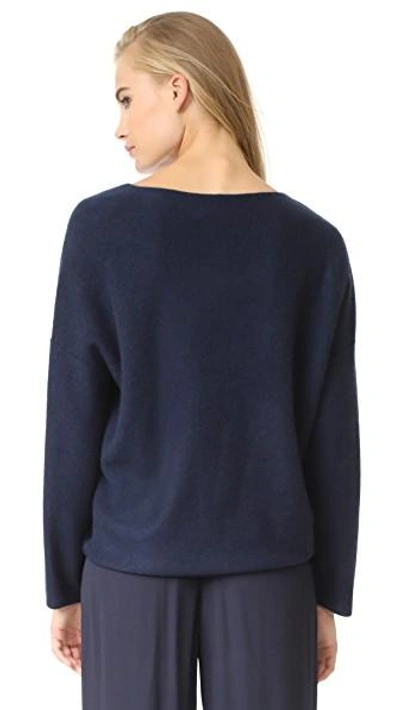 Shop Vince Boxy Cashmere Sweater In Coastal