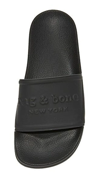 Shop Rag & Bone Logo Pool Slides In Black
