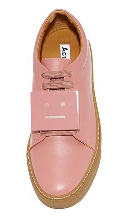 Shop Acne Studios Adriana Turnup Sneakers In Pale Pink