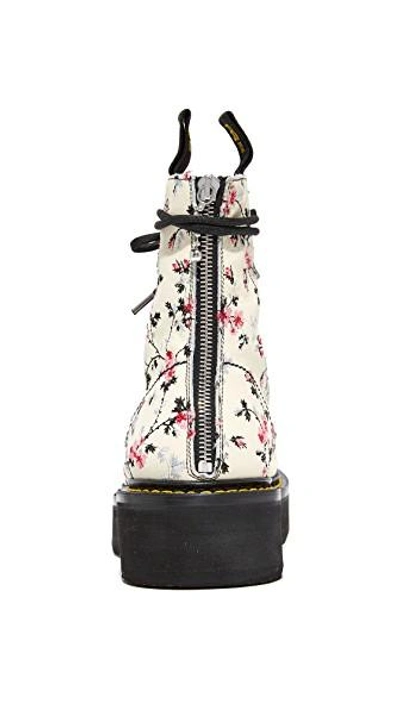 Shop R13 Floral Embroidery Single Stack Boots In Ecru Floral