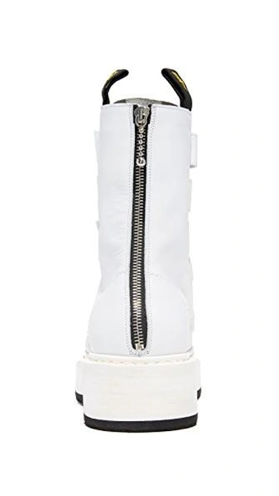 Shop R13 Velcro Single Stack Boots In White