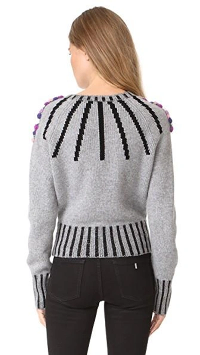 Shop Olympia Le-tan Margot Cashmere Sweater In Grey