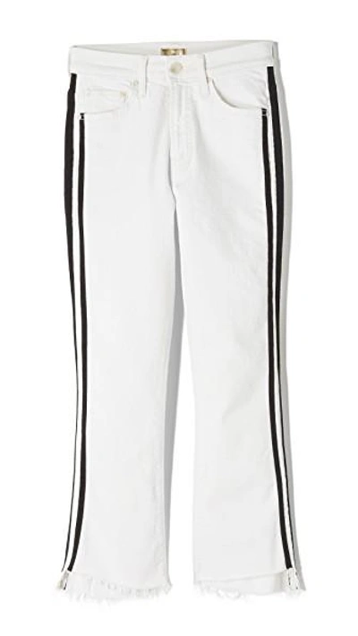 Shop Mother Insider Crop Step Fray Jeans In Whipping The Racer