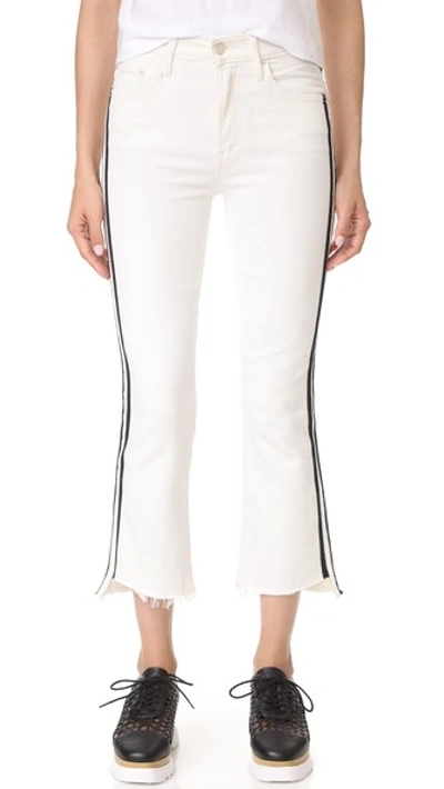 Shop Mother Insider Crop Step Fray Jeans In Whipping The Racer