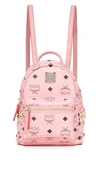 Mcm 'x-mini Stark Side Stud' Convertible Backpack In Soft Pink
