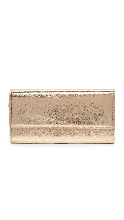 Iro Abel Continental Wallet In Gold