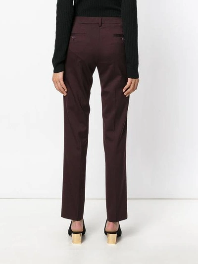 Shop Etro Cropped Capri Trousers In Red