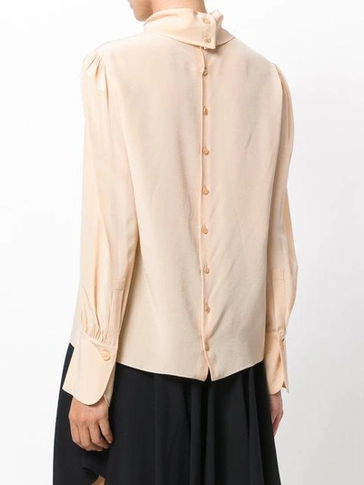 Shop Chloé High Neck Blouse In Yellow