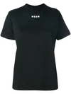 Msgm Logo Printed T-shirt In Black