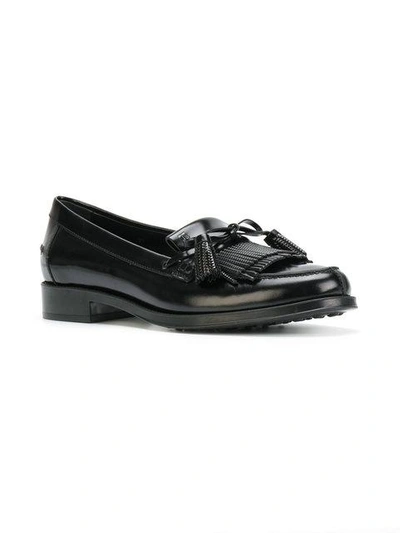 Shop Tod's Tassel Fringe Loafers