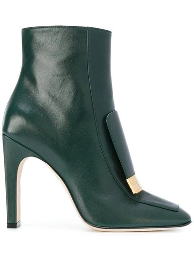 Shop Sergio Rossi Ankle Boots In Green