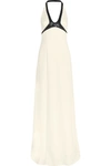 NARCISO RODRIGUEZ SEQUIN-EMBELLISHED STRETCH SILK-BLEND CREPE GOWN