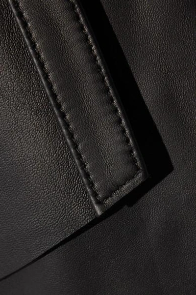 Shop Acne Studios Lakos Leather Wrap Skirt