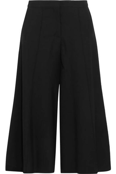 Shop Vilshenko Larina Wool-gabardine Wide-leg Pants In Black